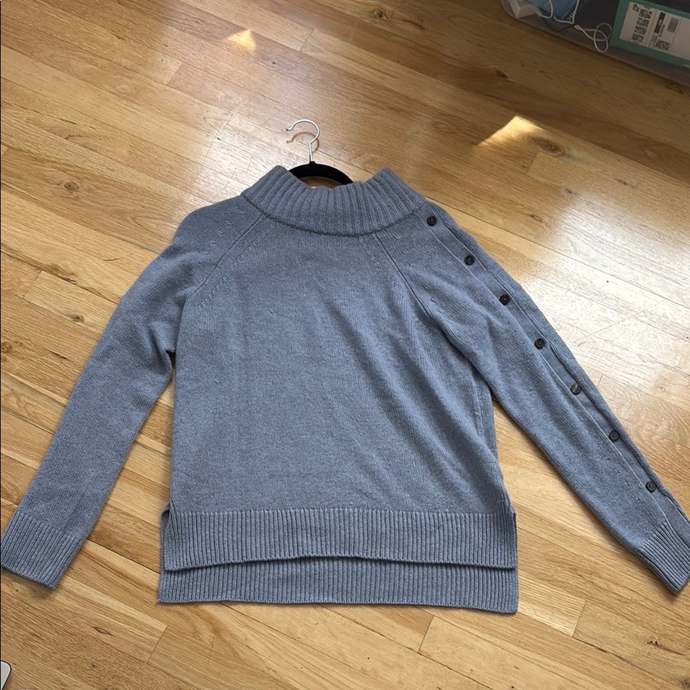 Christopher Fischer Women’s Cashmere Blue Turtleneck Sweater Size M